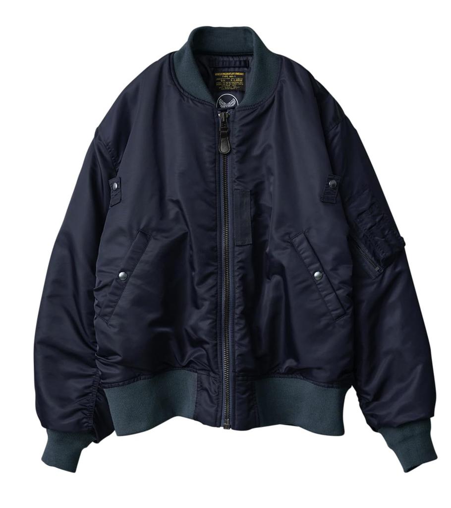 WAIPER US Military First Model Flight Model Inc. MA-1 Jacket, MIL-J-8279 [23WP22] (XXL, NAVY)