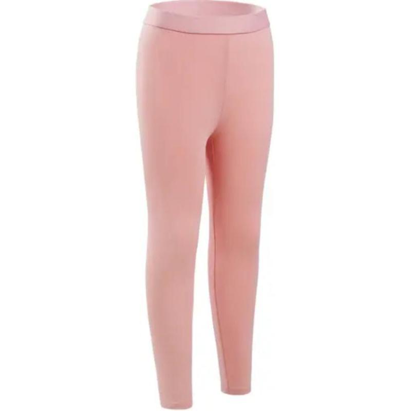 DECATHLON Casual Trousers Series 100 Solid Tight Soft Dark Pink Children's Style