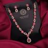 Brass Gold-plated Rose Gold, Pink, White Jeweller Set For Women's and Girls