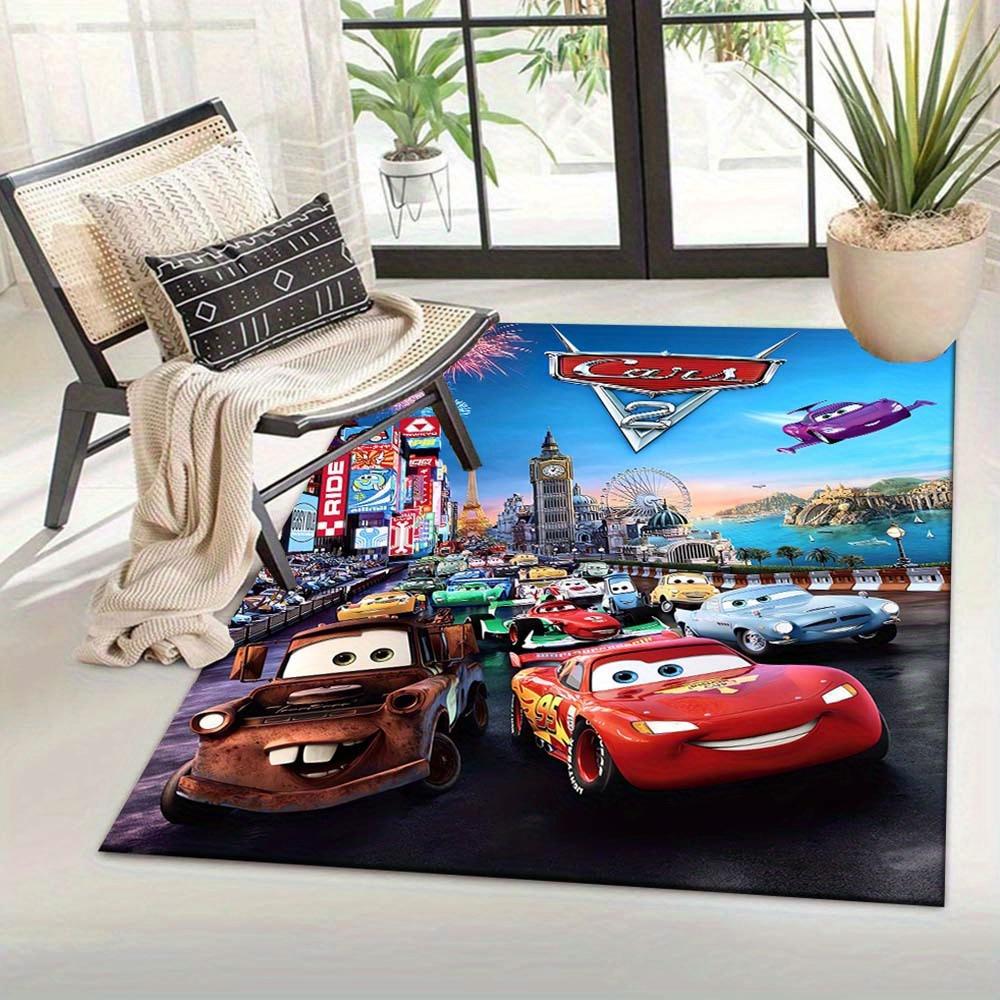 1pc Lightning McQueen and His Friends Rug - Non-Slip, Machine Washable Polyester Carpet for Living Room, Bedroom, Bathroom & Laundry - Comfortable Hom