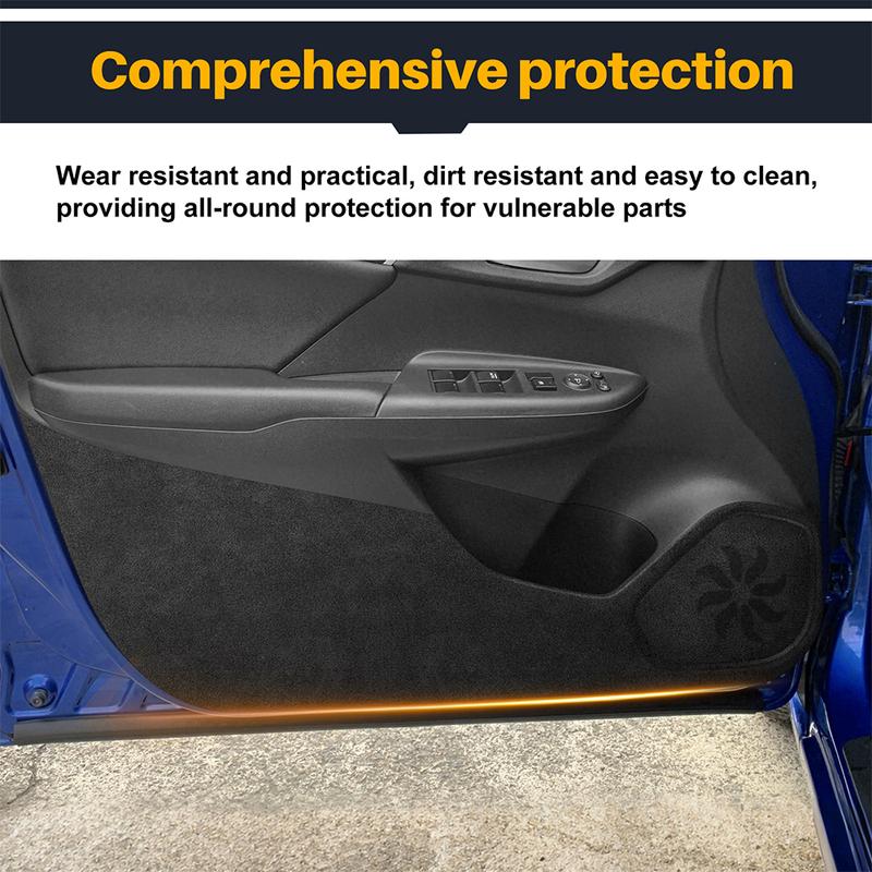 Door Anti-kick Pad For For Honda Fit JAZZ 2015 2016 2017 2018 LHD RHD Car Leather Carbon Mat Interior Trim Accessories