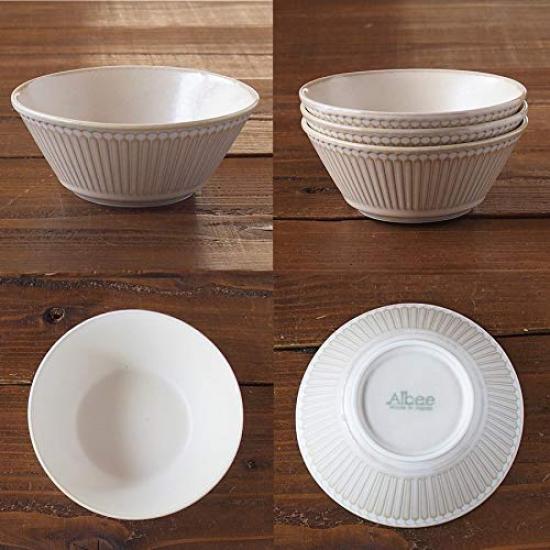 Minoru Pottery Mino Ware Albee 130 Pack Miska 2 barev Set (Námořnická béžová)