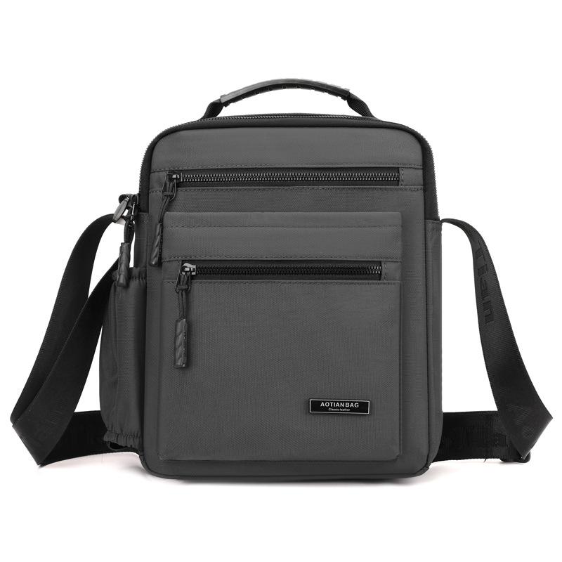 

Мужская сумка с несколькими отделениями, сумка через плечо, ручная сумка серый