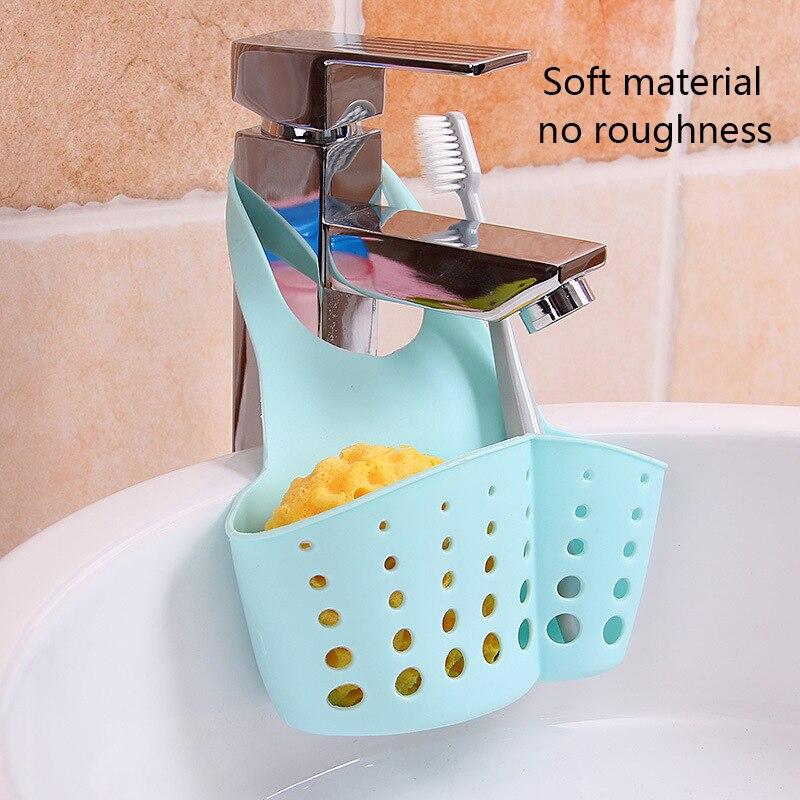 Sink Storage Holder Home Storage Drain Basket Kitchen Sink Holder Adjustable Soap Sponge Hanging Drain Basket Bag