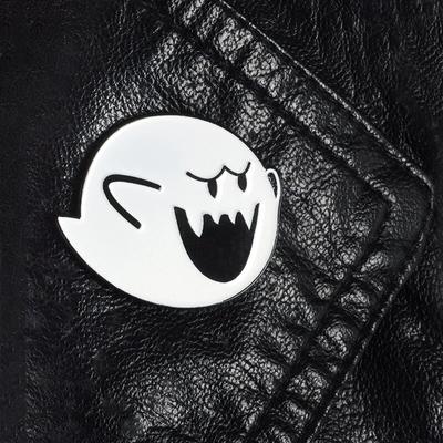 Super Boo Pins Broschen Abzeichen Emaille Pins Rucksack Tasche Hut Lederjacken Modeaccessoire White Ghost Game Fans Geschenke Anti-Rutsch-Schnalle Zubehör
