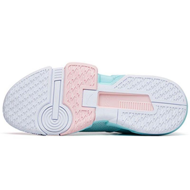 Anta Leichte Crazy 1 TD Rutschfeste Verschleißfeste Low-Top Basketballschuhe Herren Sneaker Blau Pink 112221618-3