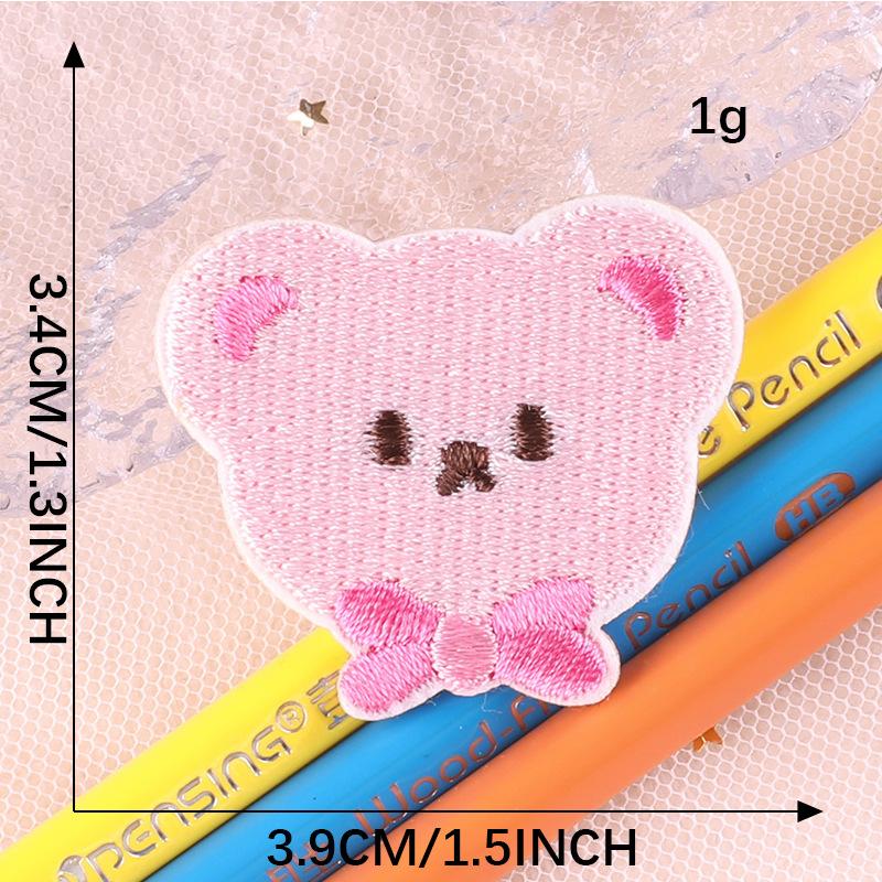 Original embroidery sticker embroidery label cartoon animal bear towel embroidery hand account DIY patch sticker accessory cloth sticker