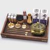 Messing Weihrauchbrenner Tragbar DIY Zen Weihrauchbrenner Siegel Weihrauch Keramik Set Hand Duftpulver Herstellung Weihrauchbrenner