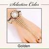 Luxury Women Bracelet Finger Hand Quartz Watch Women Diamond Rhinestone Lady Sport Red Dial Wristwatch Clock