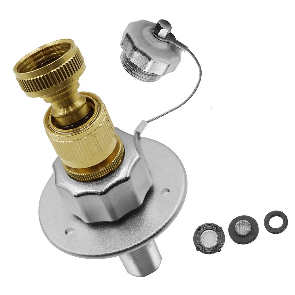 Corrosion Resistant RVs Water System Filler Port Accessories Easy Snap On Installation For All Season Road Trips