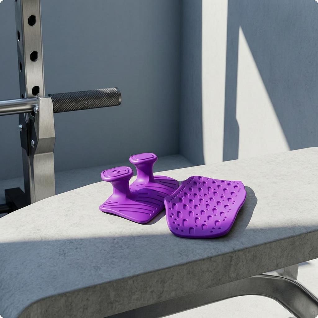 Weightlifting Grip Pads AntiSlip Silicone Hand Grips Contoured Lifting with Textured Surface