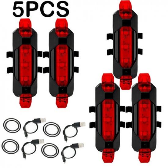 5PC Brake Alert Intelligent Smart Bicycle Tail Light for Road Bike Mountain Bike 5PACK