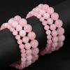Rosenquarz Bastelperlen Einheitliche Größe zur Herstellung von Armbändern und Halsketten