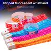 Festival Wristbands 100 Pcs Disposable Paper Fluorescent Adhesive Event Wrist