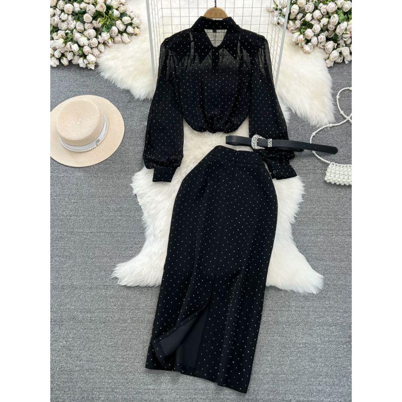 Socialite Elegant Bubble Single-Breasted Diamond Fashion Suit