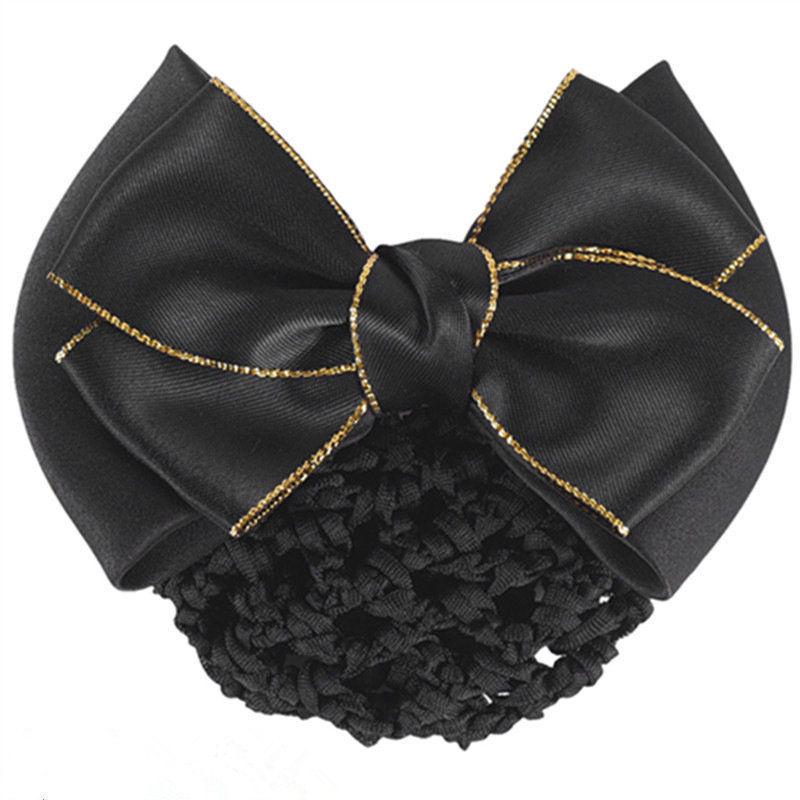 Korean Style Professional Hair Snood: Bow Hair Clip for Waitresses, Nurses, Hotel Staff, and Flight Attendants