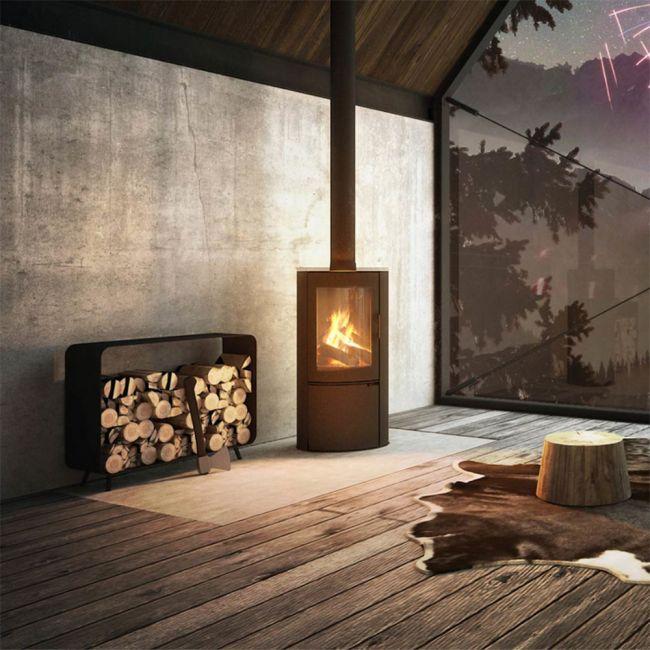 Wood burning steel-cast iron stove KRATKI AB Ø 150 8 kW self closing door