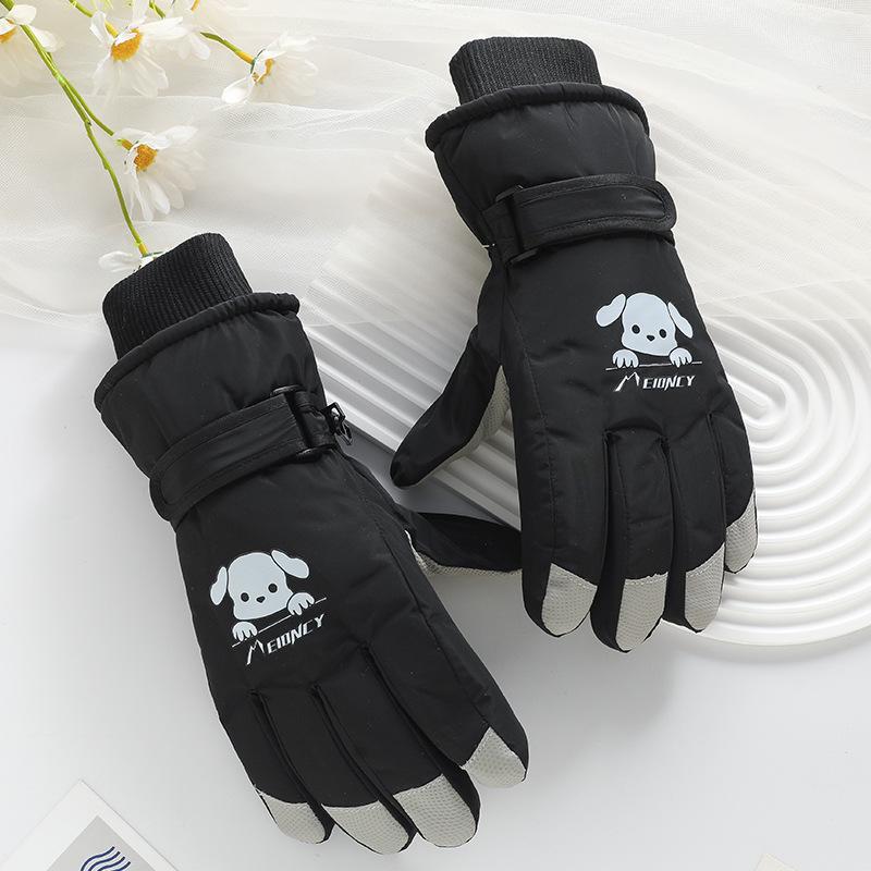 Women's Thick Fleece-Lined Touchscreen Ski Gloves - Non-Slip, Waterproof, Warm for Winter & Outdoor Use