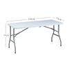 Portable HDPE Folding Outdoor Table with Chairs – Rectangular for Dining, Study, or Exhibitions