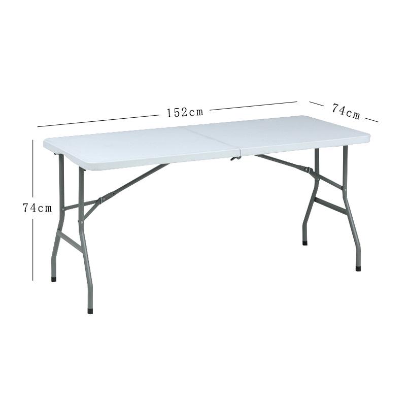 Portable HDPE Folding Outdoor Table with Chairs – Rectangular for Dining, Study, or Exhibitions