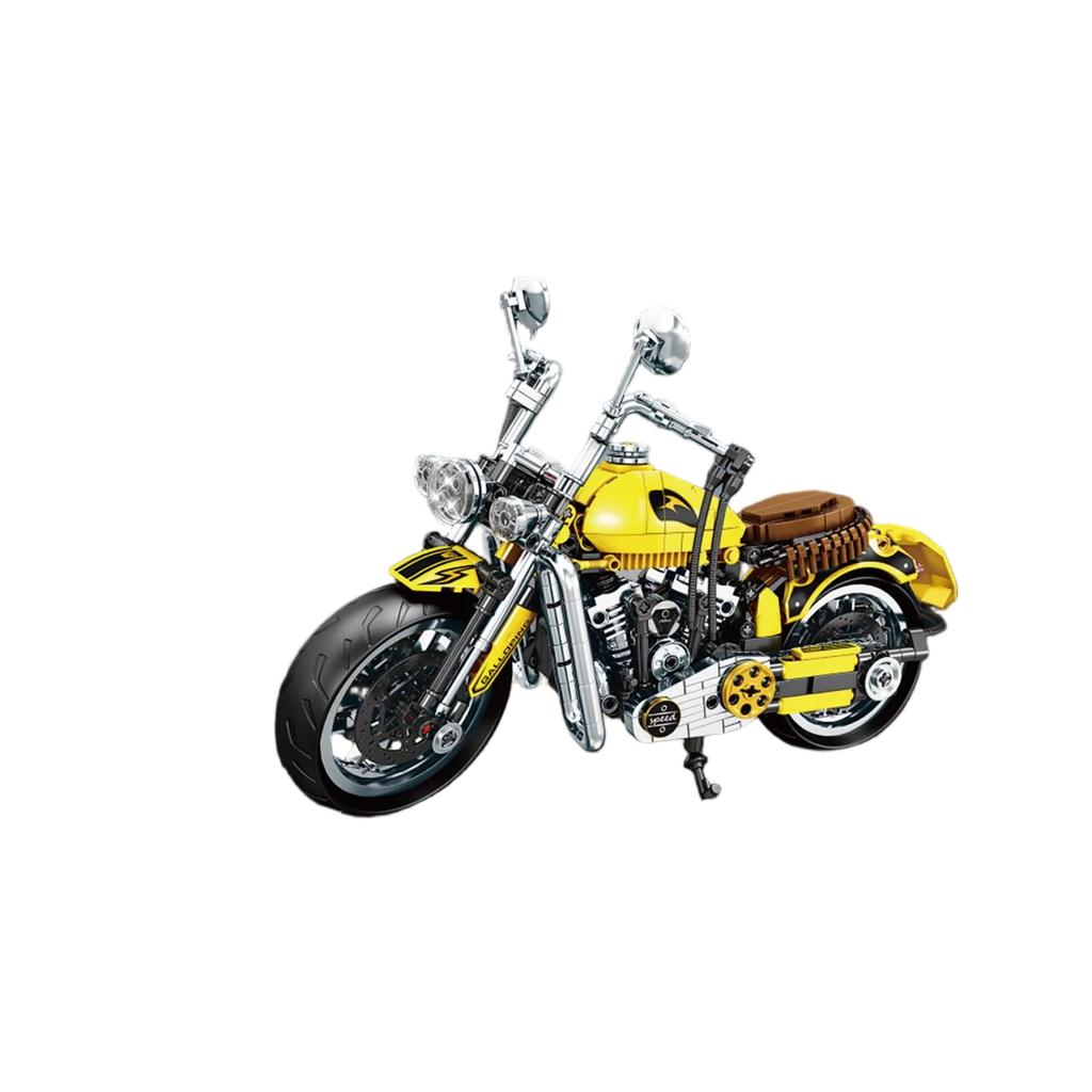 Retro Technical Race Car Motorcycle Moto City Building Blocks Racing Motobike Vehicles Bricks DIY Toy for Children Gifts