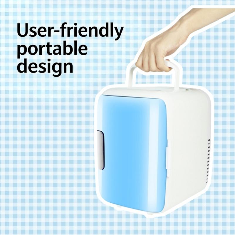 Frigorifero e Scaldavivande per Auto Leggero da 8L, Due Modalità, Mini Frigo da 12V per Veicoli, Campeggio, Uso Domestico, Con Efficiente Isolamento Termico