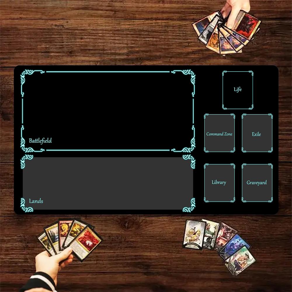 Magic Card Gaming Mat with zone Death Skeleton Man anime mtg playmat desk mat Commander Playmat suitable for game gathering