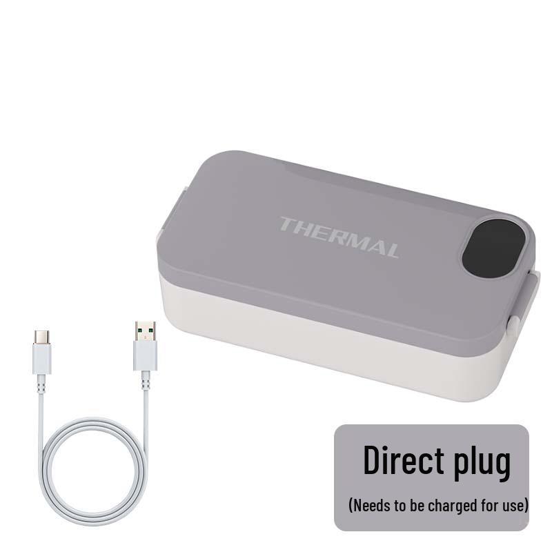 Bezprzewodowe podgrzewane pudełko na lunch USB - 900 ml Bento bez wody dla studentów i pracowników biurowych