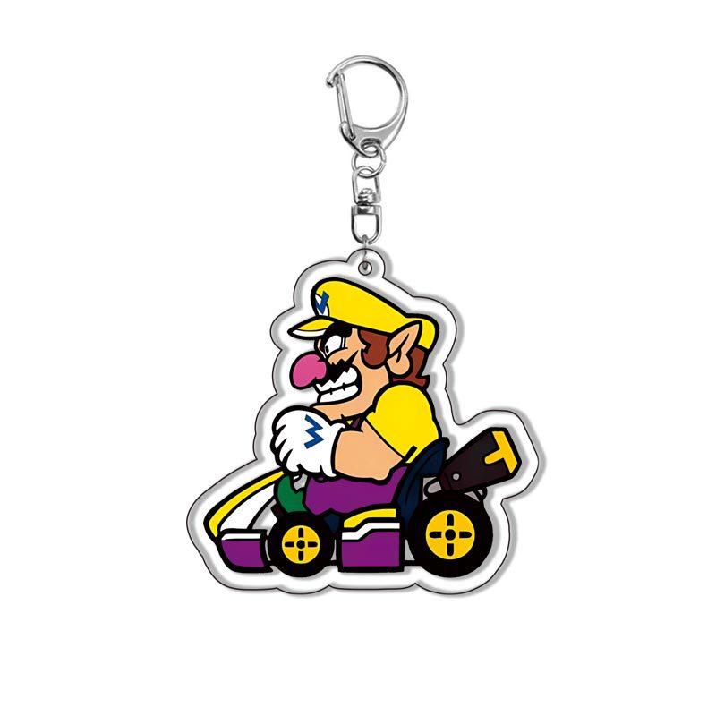 Super Mario Acrylic Keychain Cartoon Figure Super Mario Pendant Layered Style Collectible Present Designed for Fans
