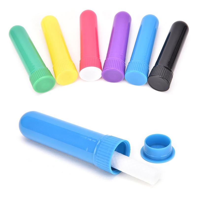 12Pcs Essential Oil Blank Nasal Inhaler Tubes Muti Color Blank Nasal Containers