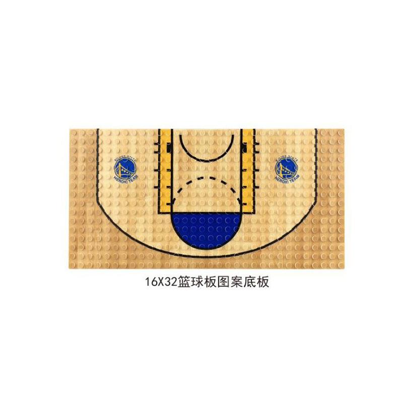 Basketball Set Building Block Basketball Hoop Basketball Court Baseplate Small Particle Toy Bag