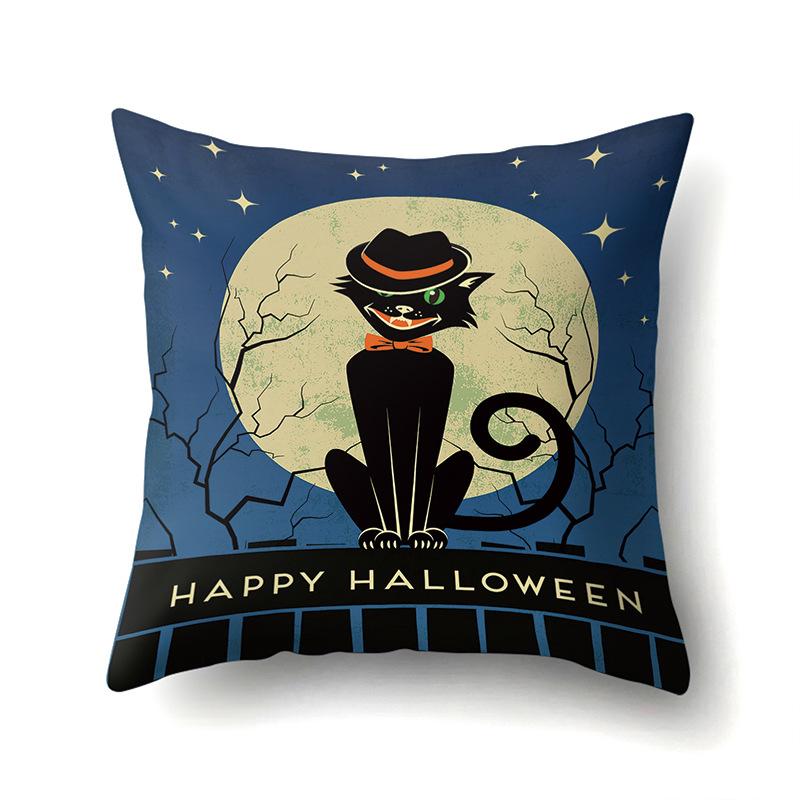 Halloween Pillowcase Car Waist Pillow Pumpkin Sofa Cushion Cover Office Home Living Room Pillowcase