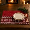 Christmas Table Decorations Kitchen Polyester Washable Place 17.7" Placemats 12.6" x Mats for Pads Dining