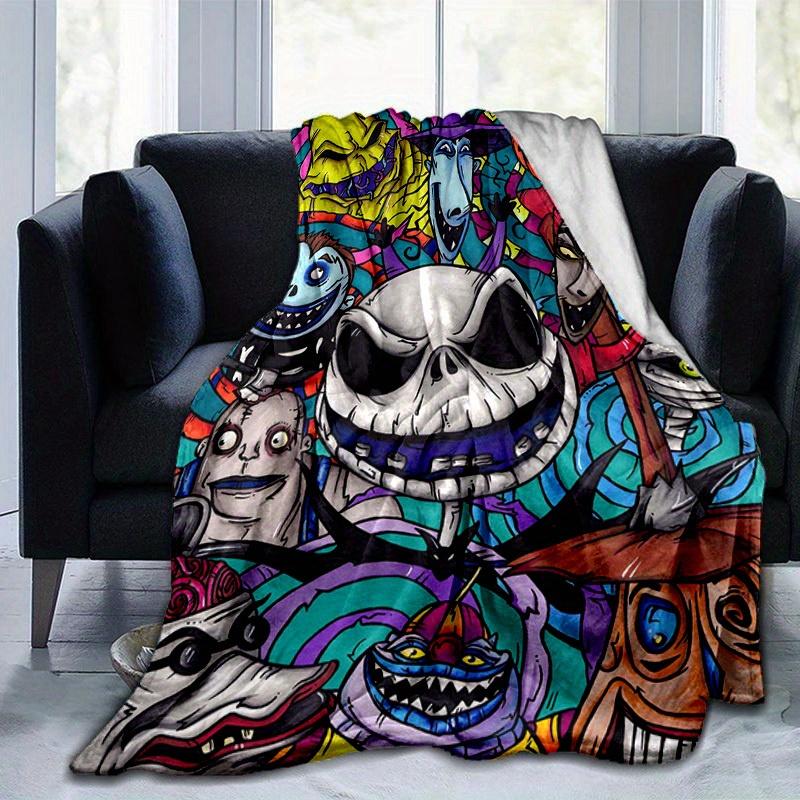 1pc. Halloween Themed Cartoon Character Blanket, Seasonal Home Decor Gift for Friends and Family, Cozy and Soft Throw Blanket for Couch, Bed