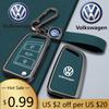 Per VOLKSWAGEN VW Nuova Lega di Zinco Pelle Custodia Copri Protezione Supporto Guscio per Chiave Intelligente Remota per VW Volkswagen Passat 2017 Ke