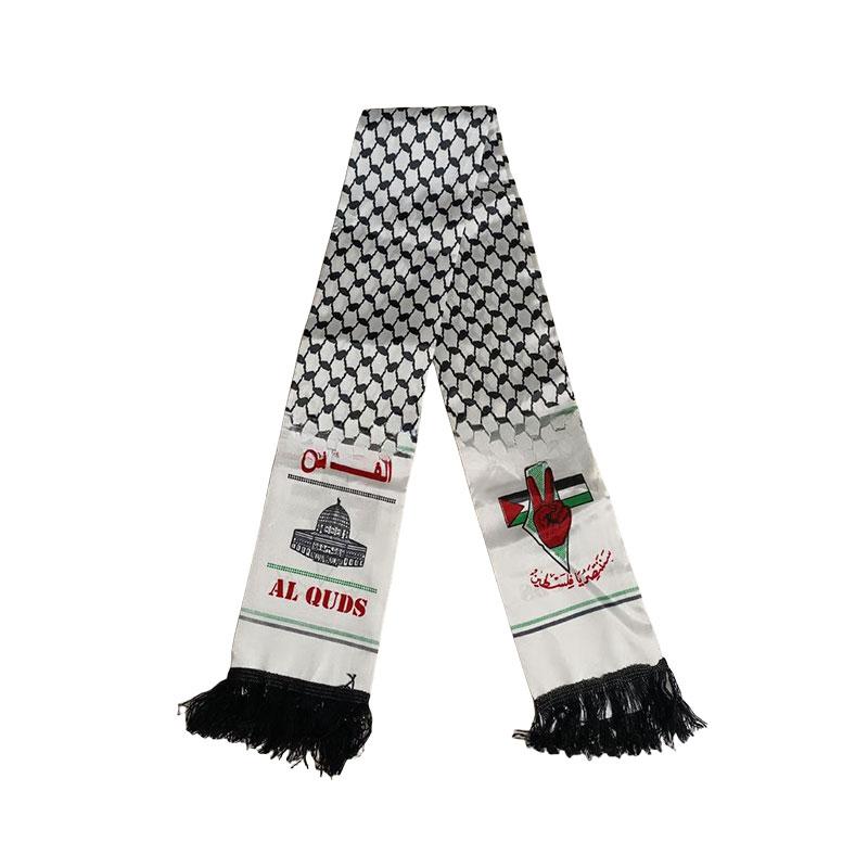 Printing Flag Palestine Polyester Scarf Outdoor Use Fan Football Gift Souvenir