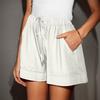 Women's Casual  Summer Elastic Beach Shorts  Solid Casual Shorts