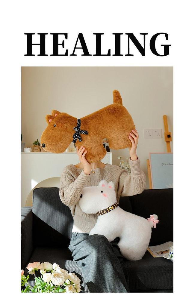 Cross-border New Collar Dog Pillow - Cute Toy Sofa Doll & West Highland Home Decoration