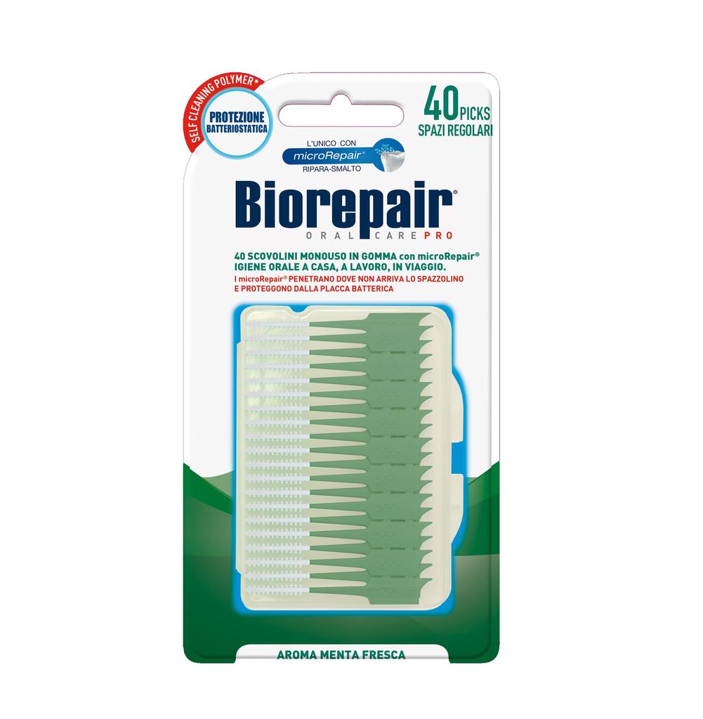 Интердентальная силиконовая зубочистка размер М BioRepair 40 шт