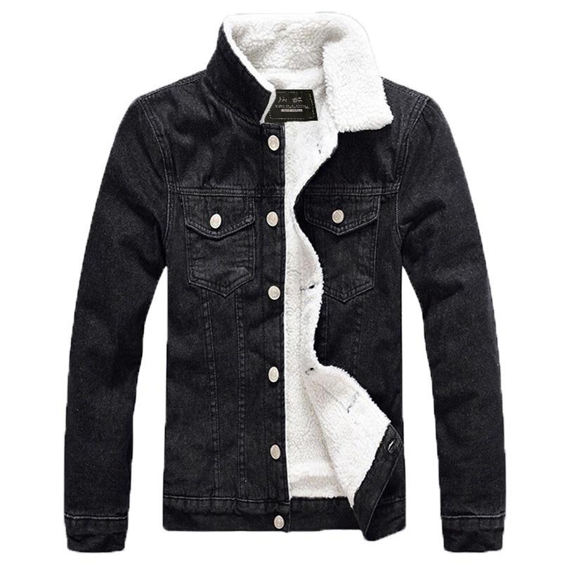 mens denim jacket fleece
