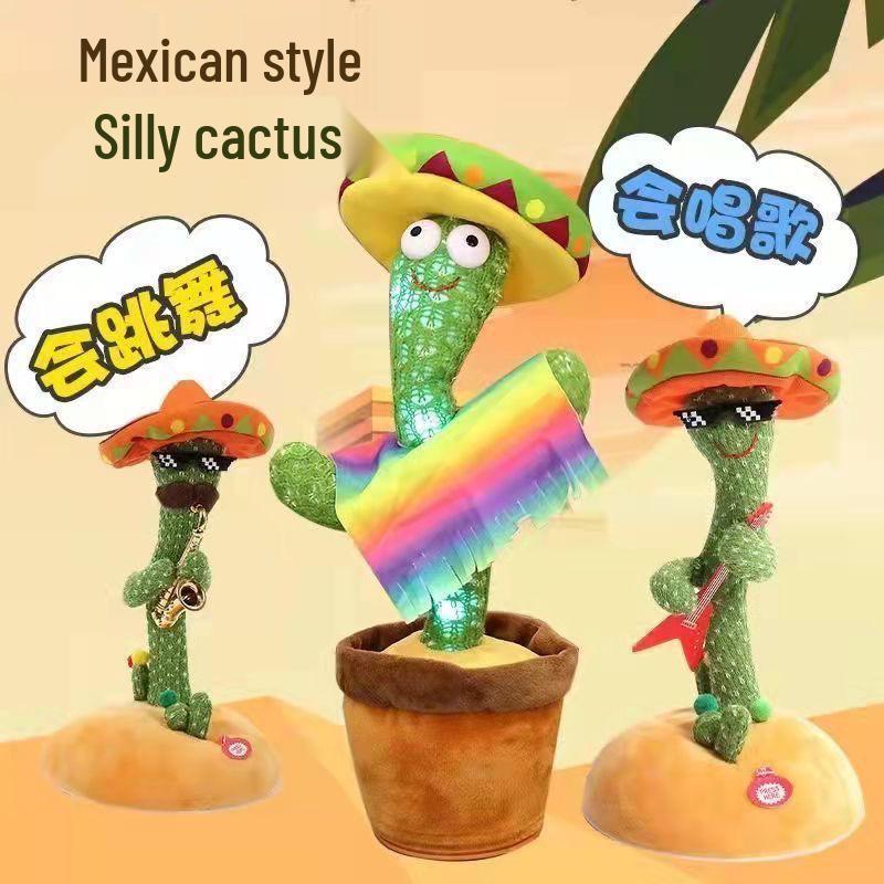 Dancing Cactus Toy: Talking & Recording Doll for Babies 0-1 Year Old