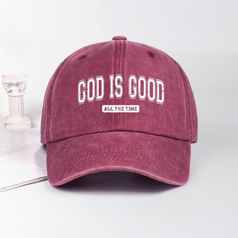 MLFO God is Good Washed Baseball Cap SpringSummer Baseball Cap Unisex Fishing Hat Sun Hat Holiday Gift