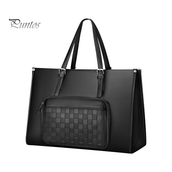 

Сумка для ноутбука с изолированным отделением для обеда, 15,6-дюймовый рабочий кошелек, водонепроницаемая сумка из искусственной кожи для бизнеса, пикника, офиса, 2-в-1, герметичная чёрный