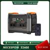 Stație de Alimentare Portabilă NECESPOW S2400, Ieșire 2400W, LiFePO₄ 2048Wh, Backup UPS 20ms, 13 Porturi, Încărcare Rapidă 1.5H, Control prin Aplicație