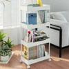 Mobile Bookshelf Kitchen Organizer Cart with Wheels Storage Trolley Multi-Layer Bathroom Shelves Household Snacks Storage Rack