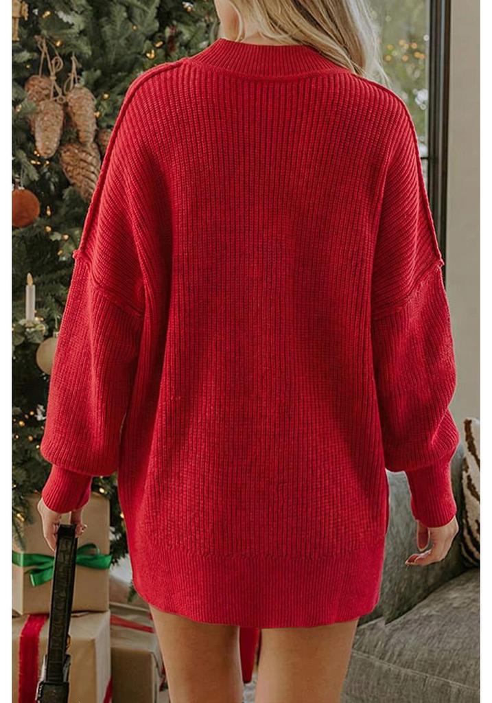 Women's Solid Color Loose Pullover Sweater - Autumn European & American Style