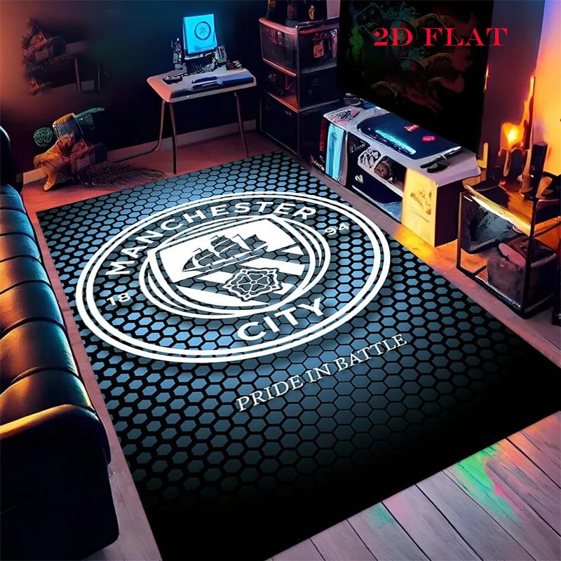 MCFC logo Carpet Rug for Living Room Bedroom Home Sofa Decoration,Kids play Nonslip Floor Mat