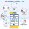 5Pcs Multi-Functional Cruise Ship Luggage Tag Steel Wire Loops Vertical Transparent Pvc Waterproof Id Card Holder Travel Label