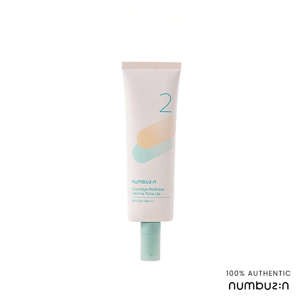 NUMBUZIN No.2 Tone Up Good Bye Rødhet Dermakrem SPF50+PA++++ /Serum: Protein Creamy Serum/Deep Clean Fresh Cream Cleanser