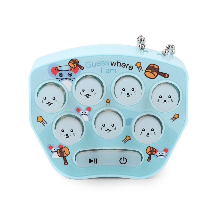 Mini Whack-a-Mole Keychain: Cute Cartoon Pendant Electronic Educational Toy